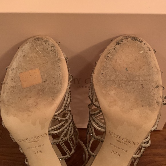 Jimmy Choo Kallai Suede and Crystal Heels - Picture 7 of 8